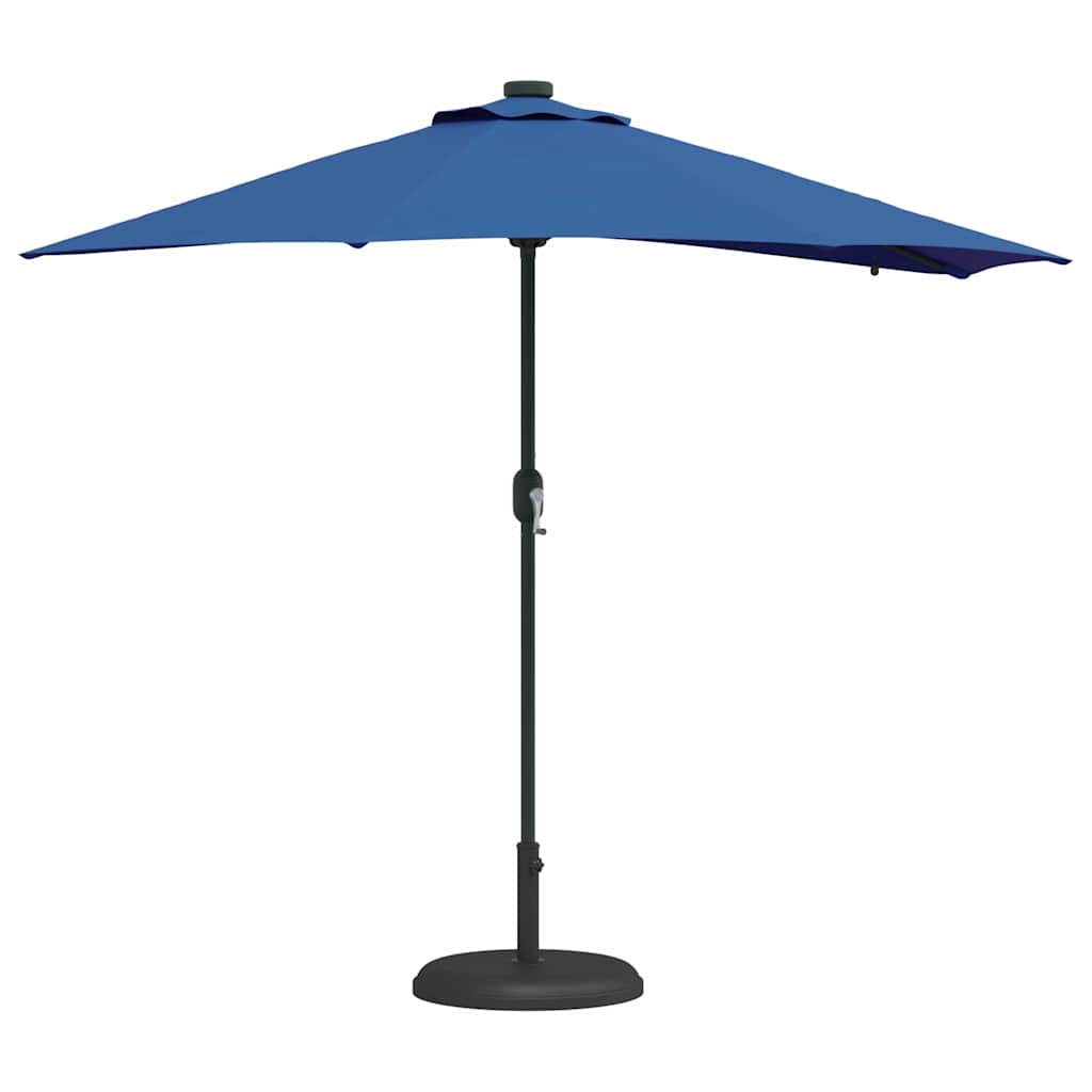 Hageparasol 294 x 150 x 223 cm Polyester og stål Azurblå