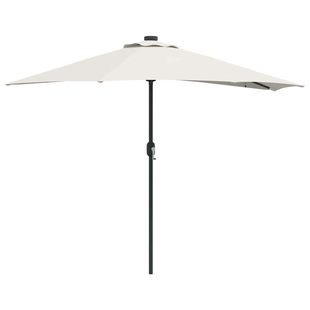 Hageparasol sand 294 x 150 x 224 cm Polyester og stål