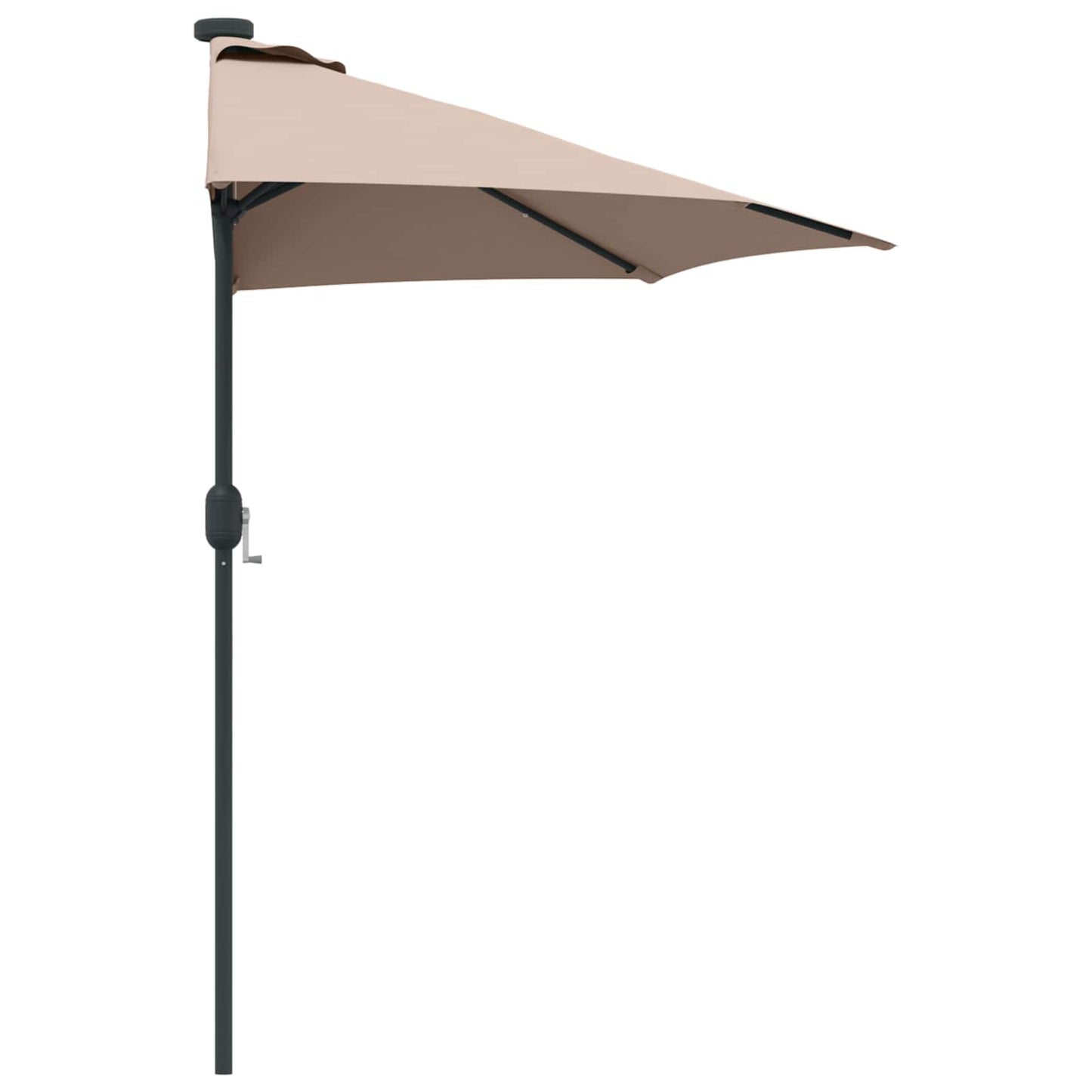Hageparasol Gråbrun 294 x 150 x 224 cm Polyester og stål