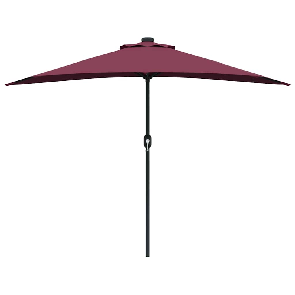 Hageparasol Bordeaux Rød 294 x 150 x 224 cm Polyester og stål