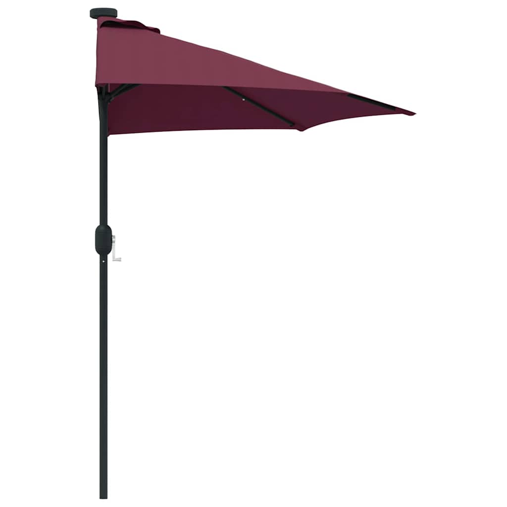 Hageparasol Bordeaux Rød 294 x 150 x 224 cm Polyester og stål