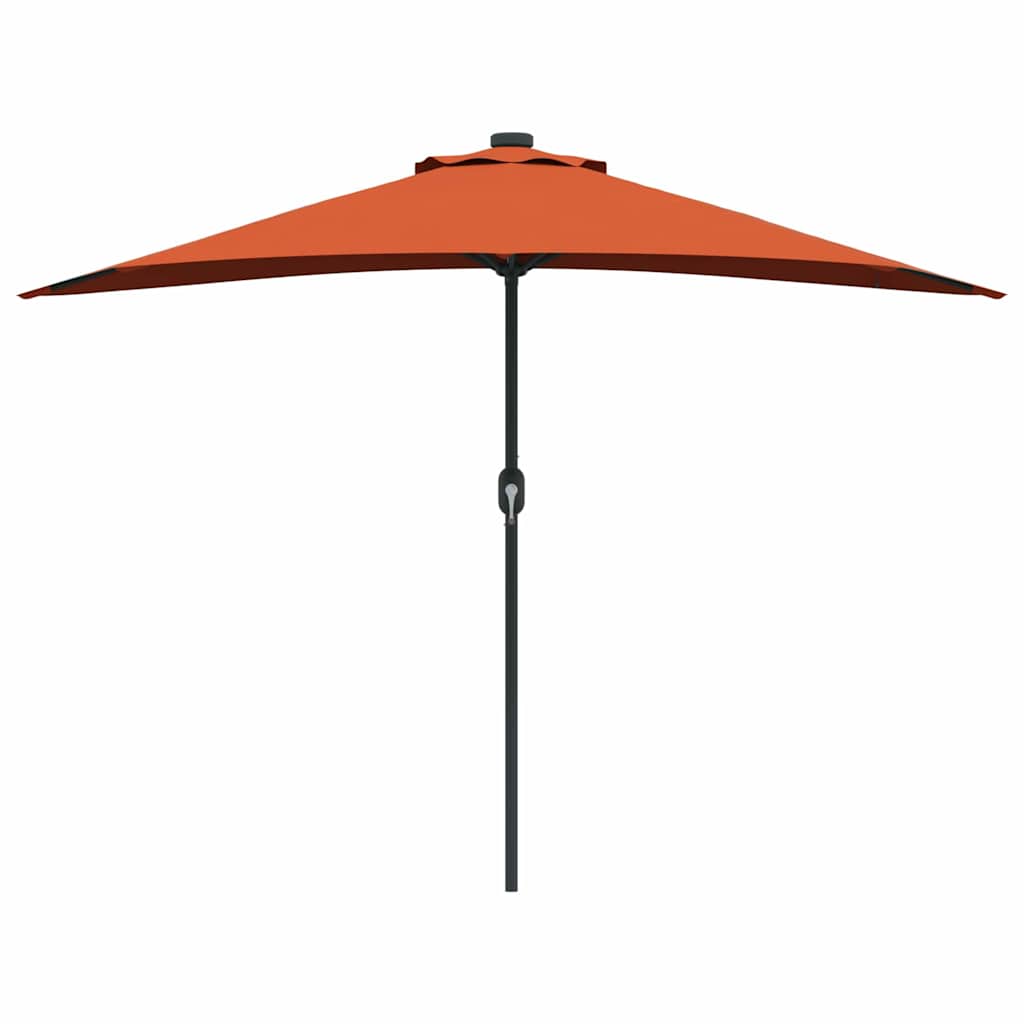 Hageparasol Terrakotta 294 x 150 x 224 cm Polyester og stål
