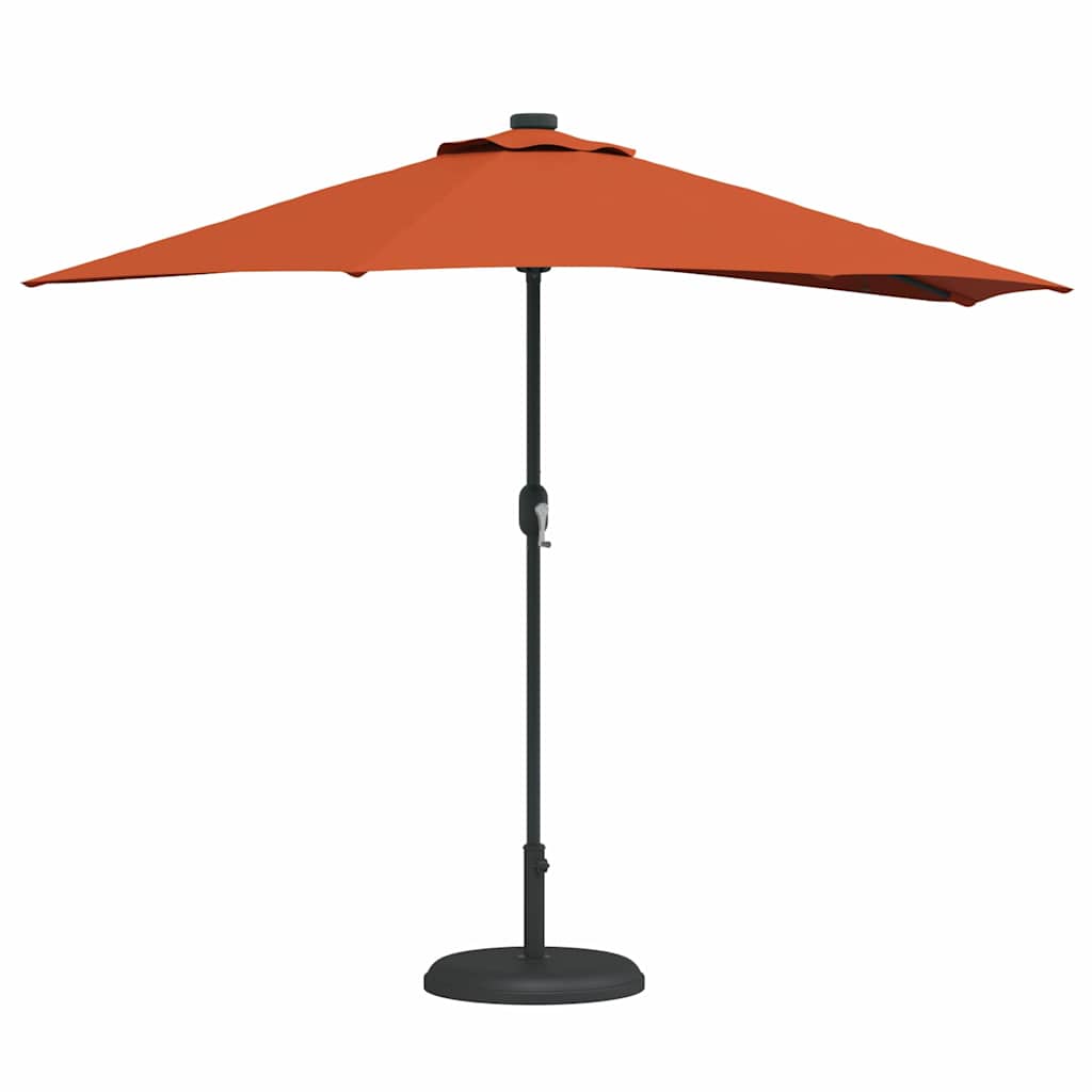 Hageparasol Terrakotta 294 x 150 x 224 cm Polyester og stål