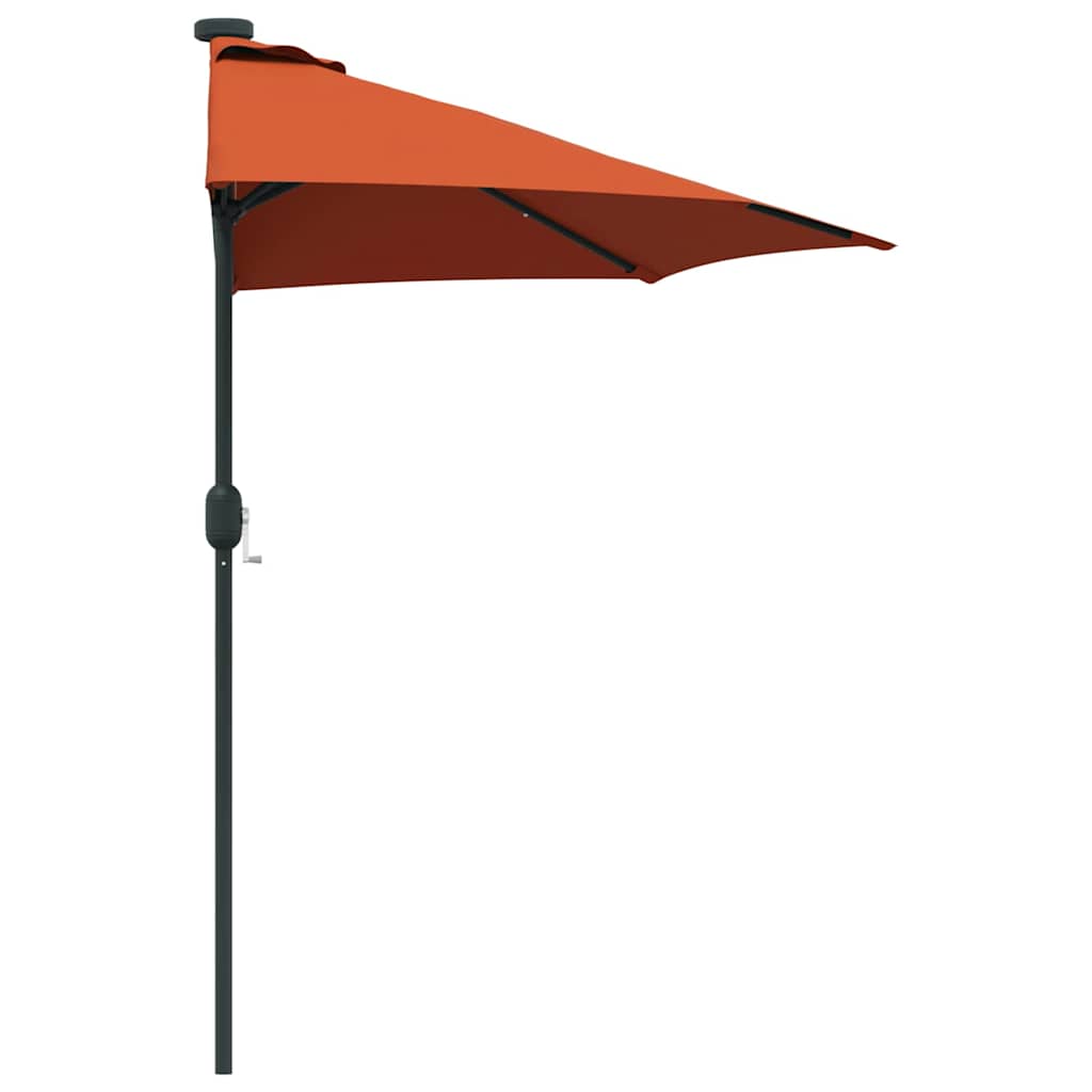 Hageparasol Terrakotta 294 x 150 x 224 cm Polyester og stål