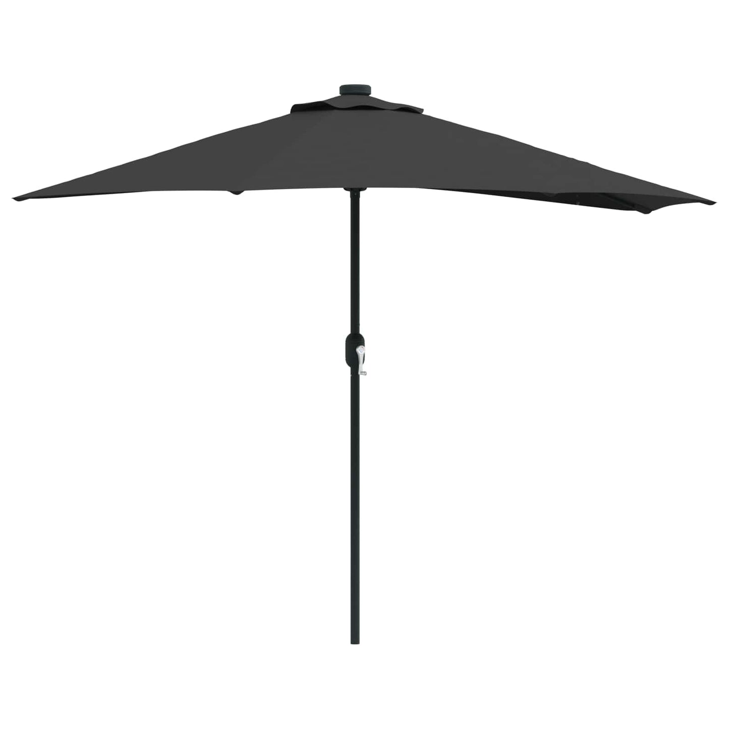 Hageparasol Svart 294 x 150 x 224 cm Polyester og stål