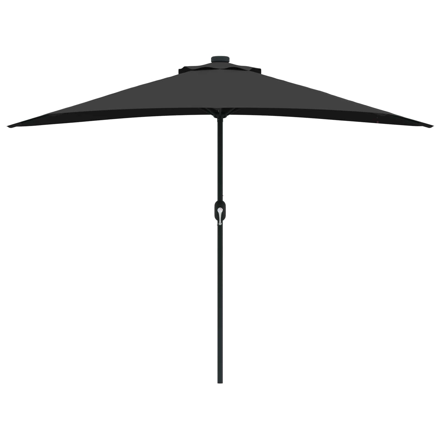 Hageparasol Svart 294 x 150 x 224 cm Polyester og stål