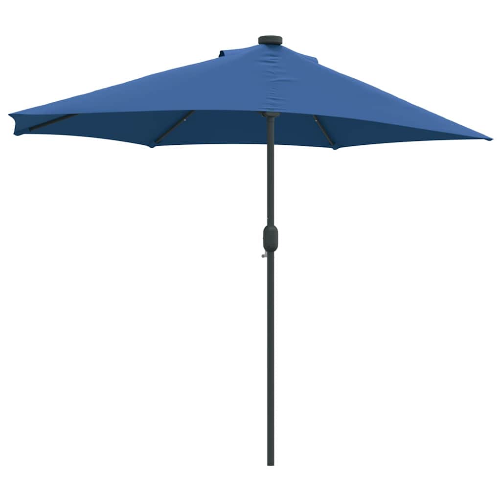 Hageparasol 294 x 150 x 224 cm Polyester og stål Azurblå