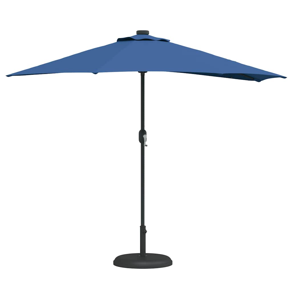 Hageparasol 294 x 150 x 224 cm Polyester og stål Azurblå