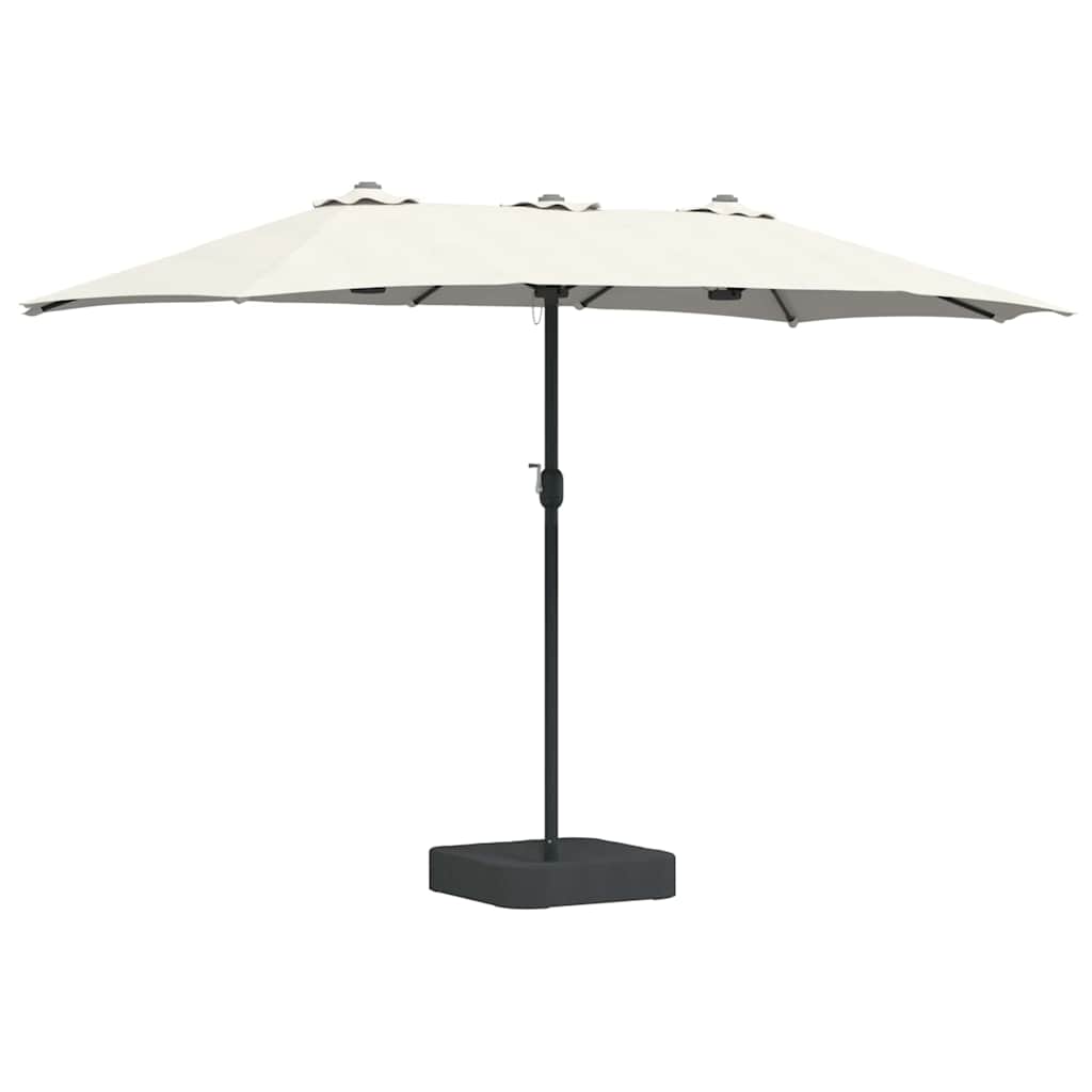 Hageparasol sand 385 x 209 x 244 cm Polyester og stål
