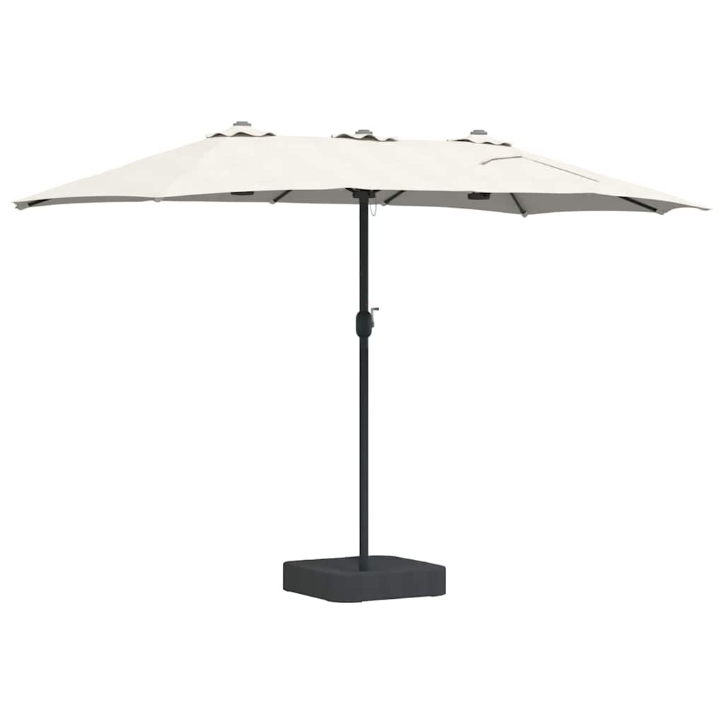 Hageparasol sand 385 x 209 x 244 cm Polyester og stål