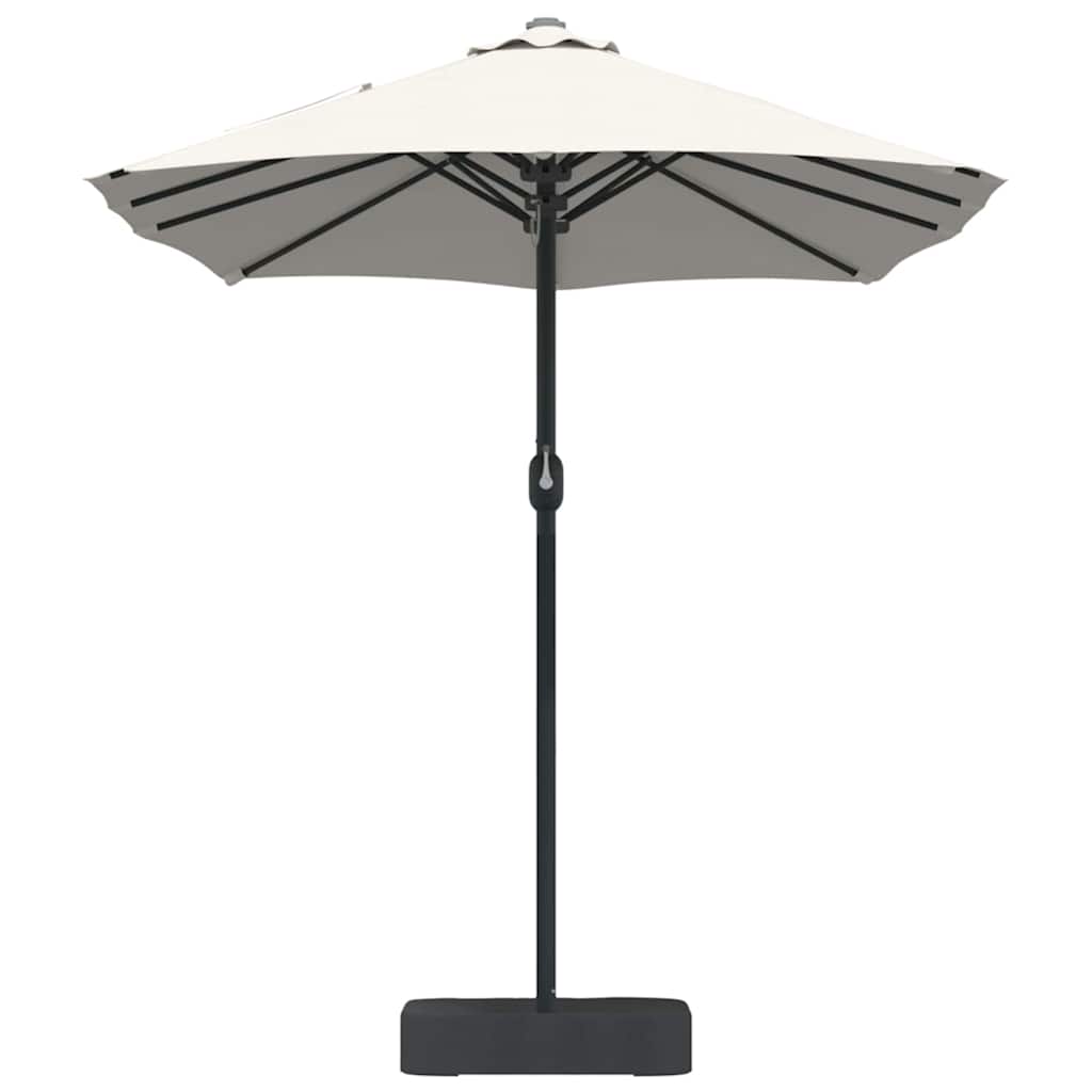 Hageparasol sand 385 x 209 x 244 cm Polyester og stål