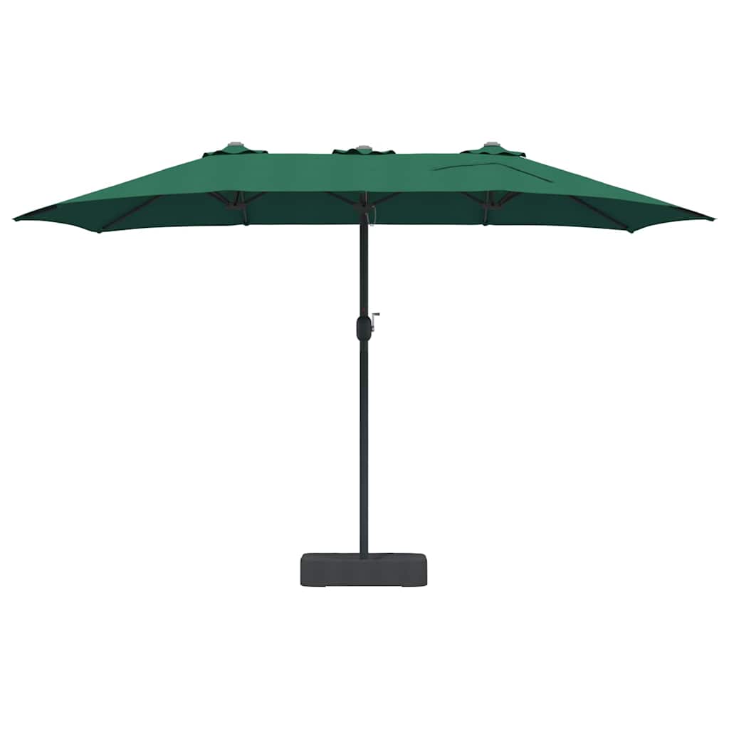 Hageparasol grønn 385 x 209 x 244 cm Polyester og stål