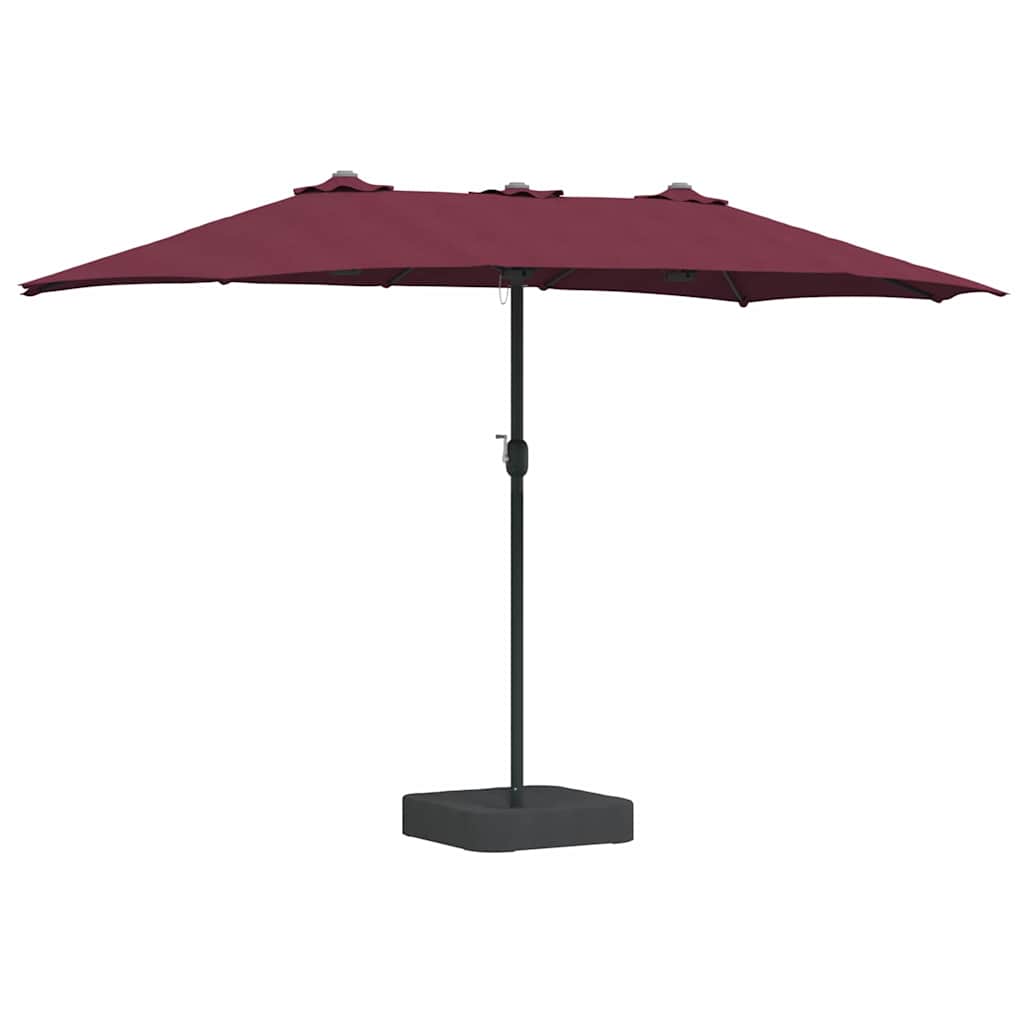 Hageparasol Bordeaux Rød 385 x 209 x 244 cm Polyester og stål