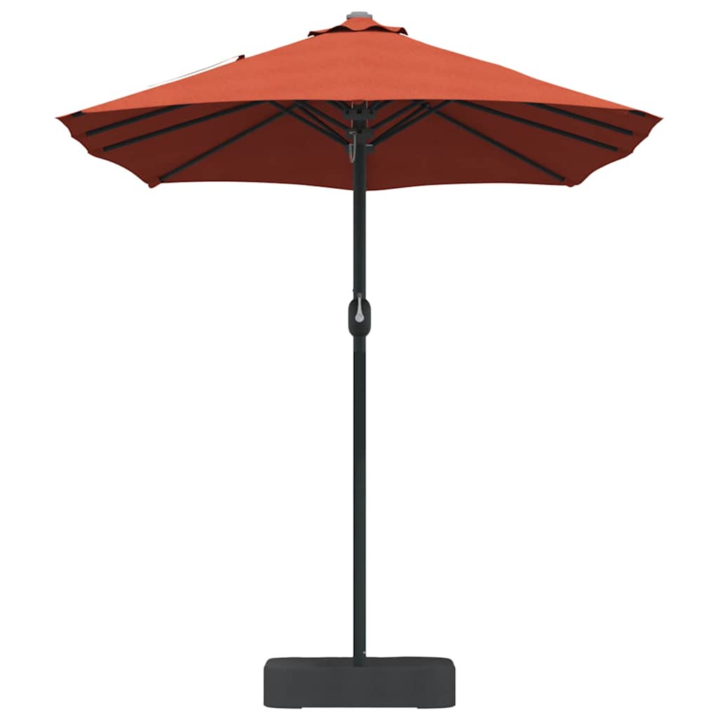 Hageparasol Terrakotta 385 x 209 x 244 cm Polyester og stål