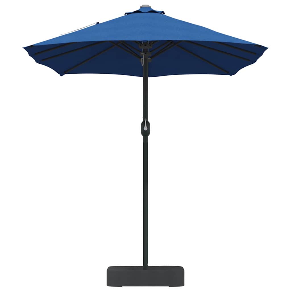 Hageparasol 385 x 209 x 244 cm Polyester og stål Azurblå