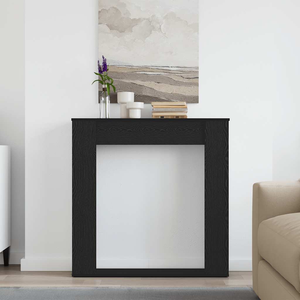 Peisramme svart eik 100x20x100 cm konstruert tre