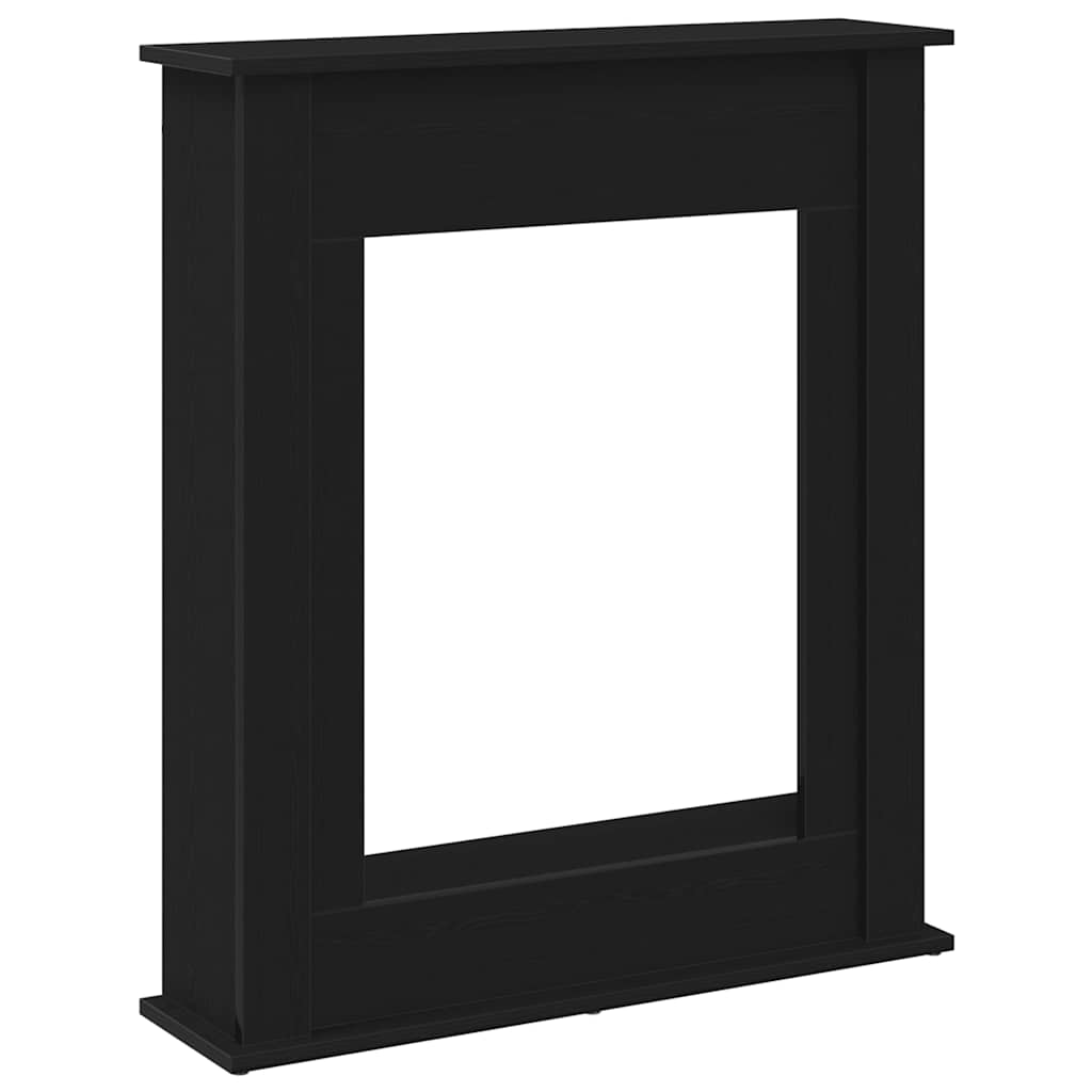 Peisramme svart eik 75x20x87,5 cm konstruert tre