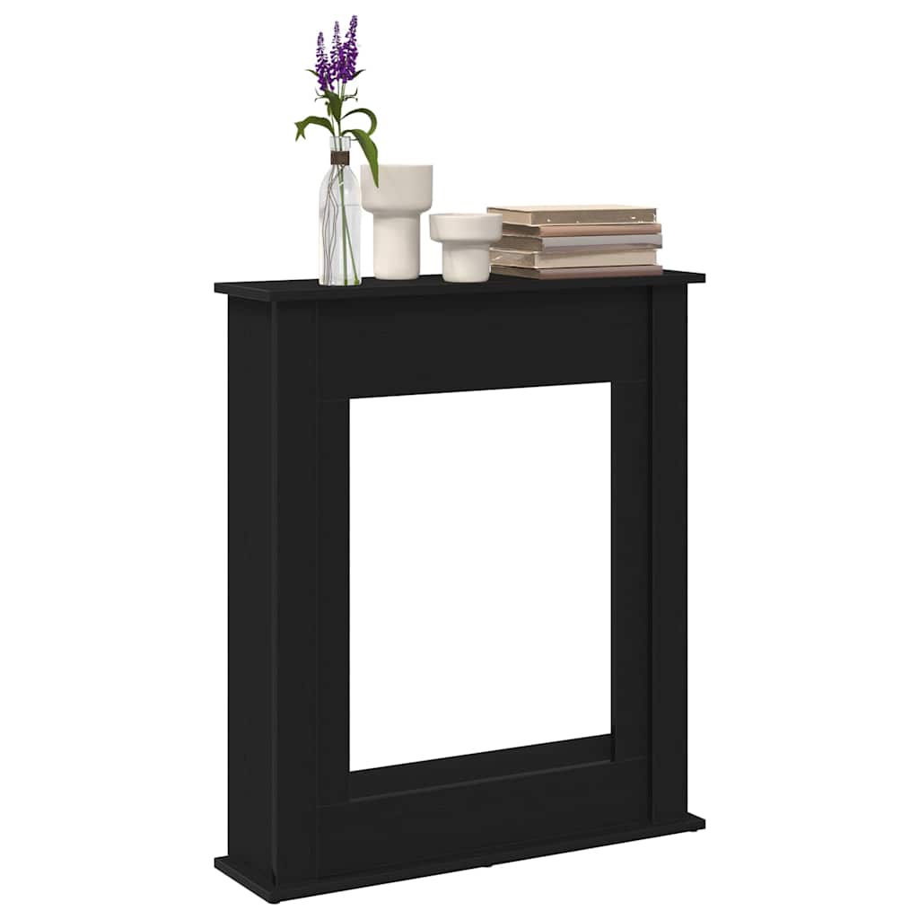 Peisramme svart eik 75x20x87,5 cm konstruert tre