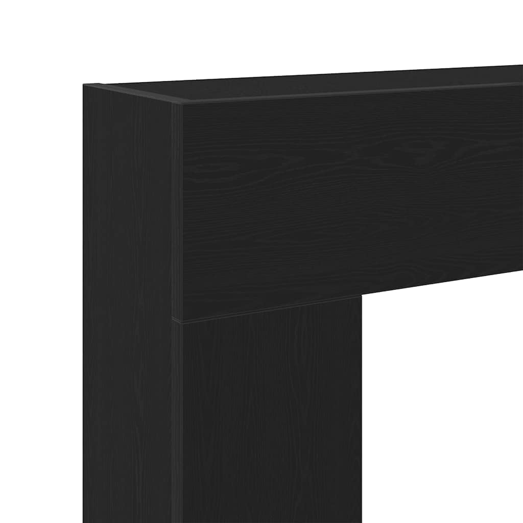 Peisramme svart eik 81x18x82 cm konstruert tre