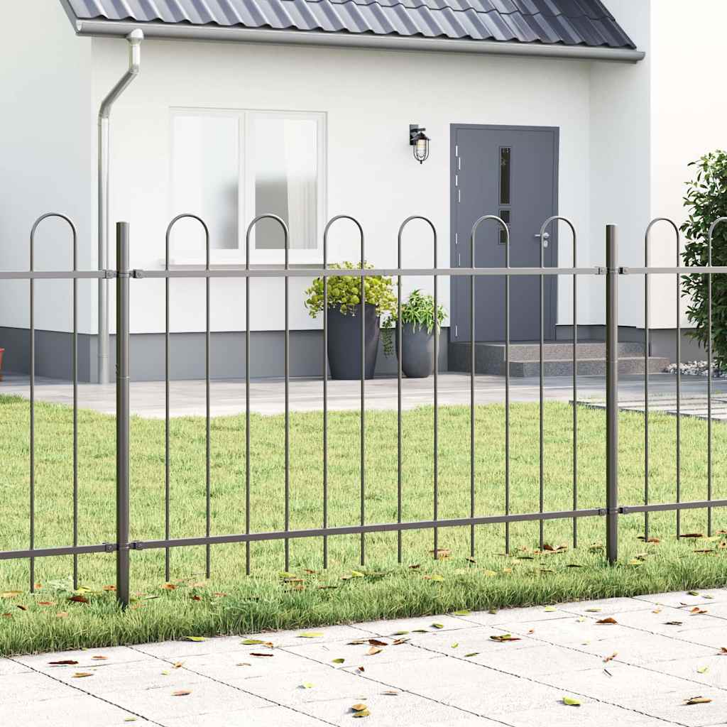 Hage Hegning 2 pcs Grå 3,4 x 1,2 m Pulverlakkert stål