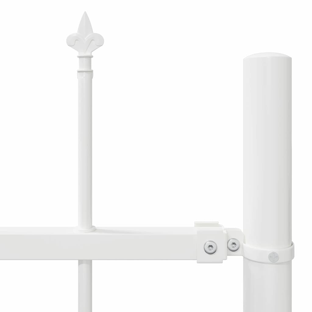 Hage Hegning 2 pcs Hvit 3,4 x 1,5 m Pulverlakkert stål