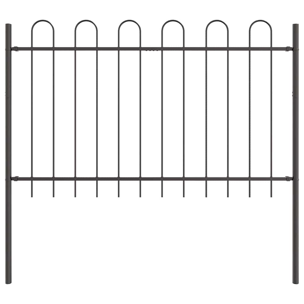 Hage Hegning 3 pcs Grå 5,1 x 1,2 m Pulverlakkert stål