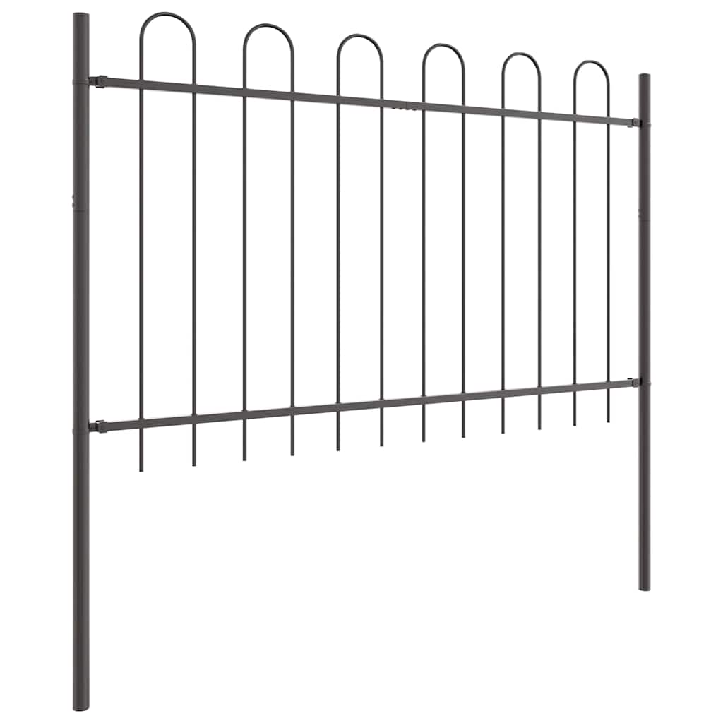 Hage Hegning 7 pcs Grå 11,9 x 1,2 m Pulverlakkert stål
