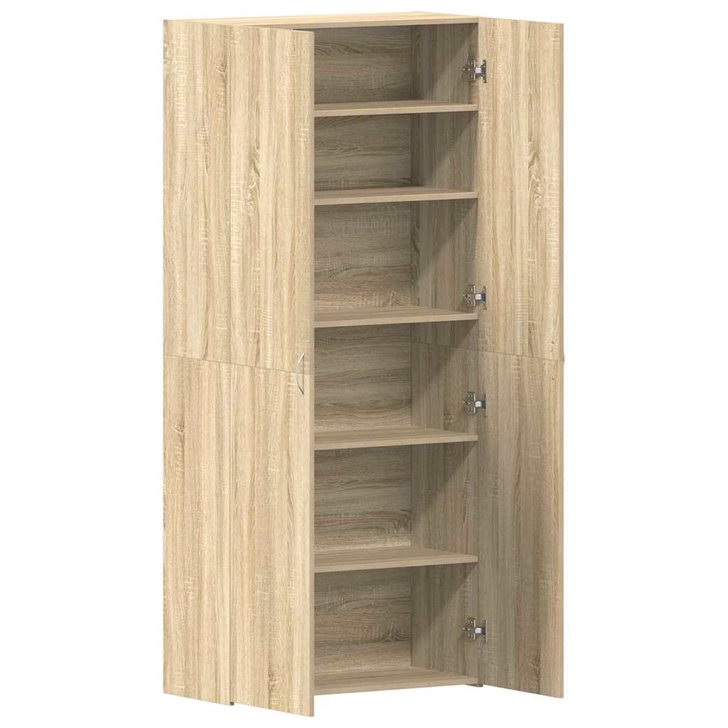 Sko Skap med hylle Brun 80 x 35,5 x 180 cm Konstruert tre vidaXL
