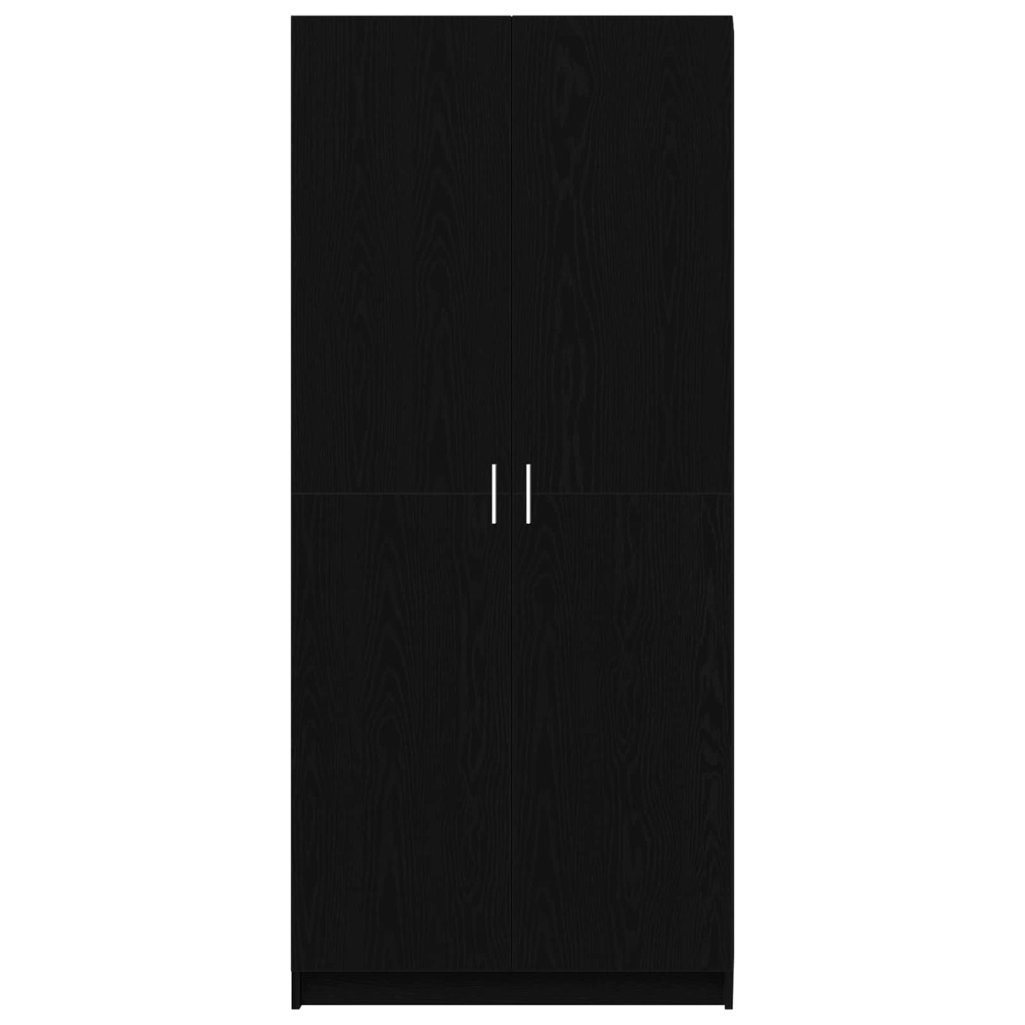 Garderobeskap Svart Eik 80 x 50,5 x 180 cm Konstruert tre