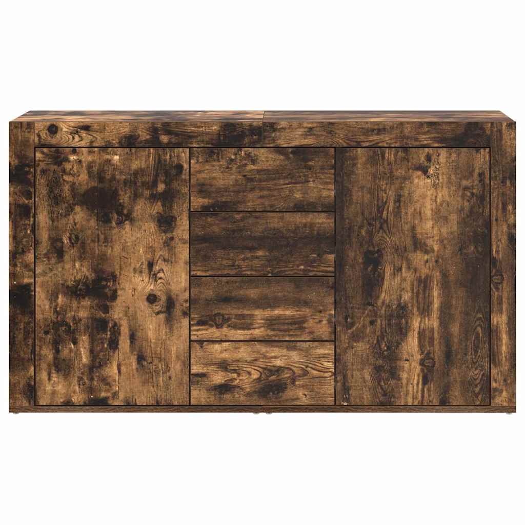 Serviesskap med skuff Røkt eik 120 x 36 x 69 cm Konstruert tre vidaXL