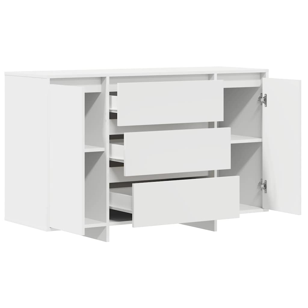 Serviesskap med skuff Hvit 120 x 41 x 75 cm Konstruert tre