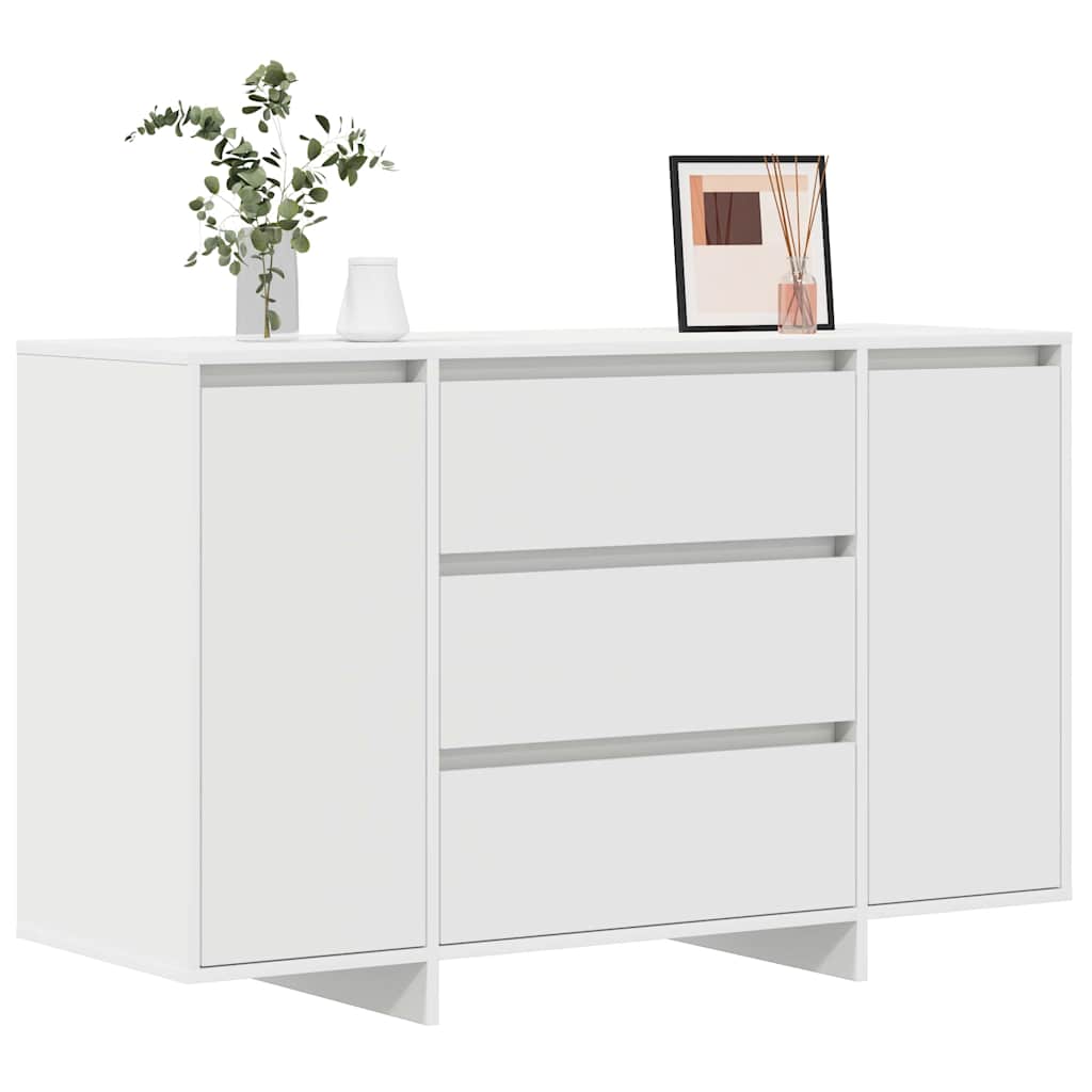 Serviesskap med skuff Hvit 120 x 41 x 75 cm Konstruert tre