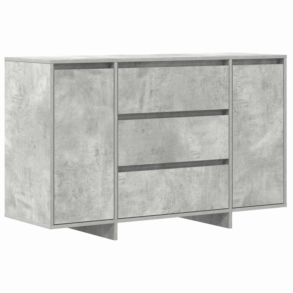 Serviesskap med skuff Betonggrå 120 x 41 x 75 cm Konstruert tre