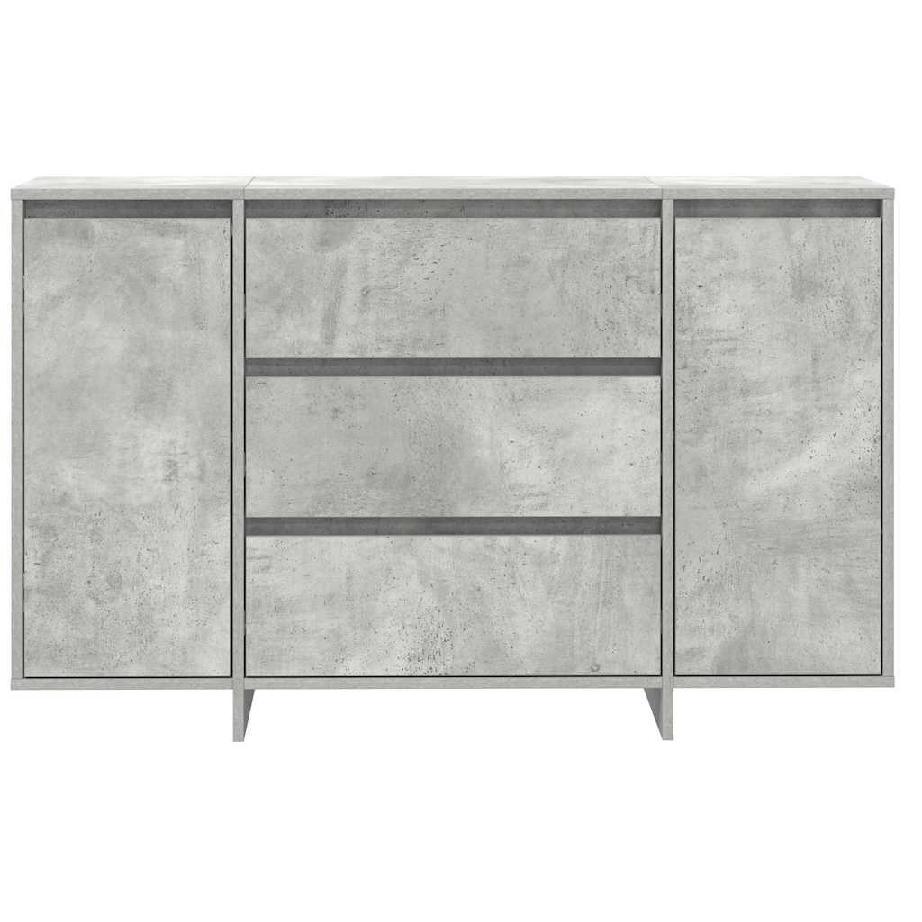 Serviesskap med skuff Betonggrå 120 x 41 x 75 cm Konstruert tre