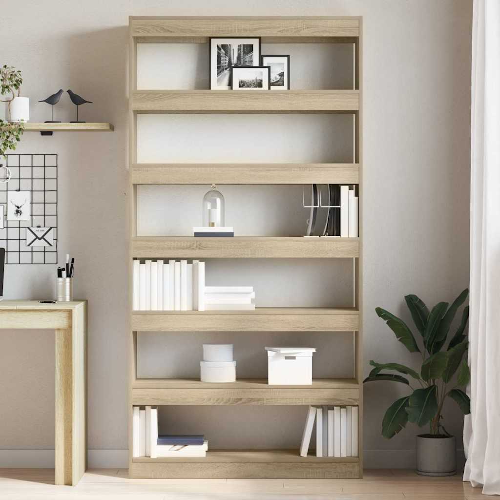 Bokskap Sonoma eik 100 x 30 x 198 cm Konstruert tre