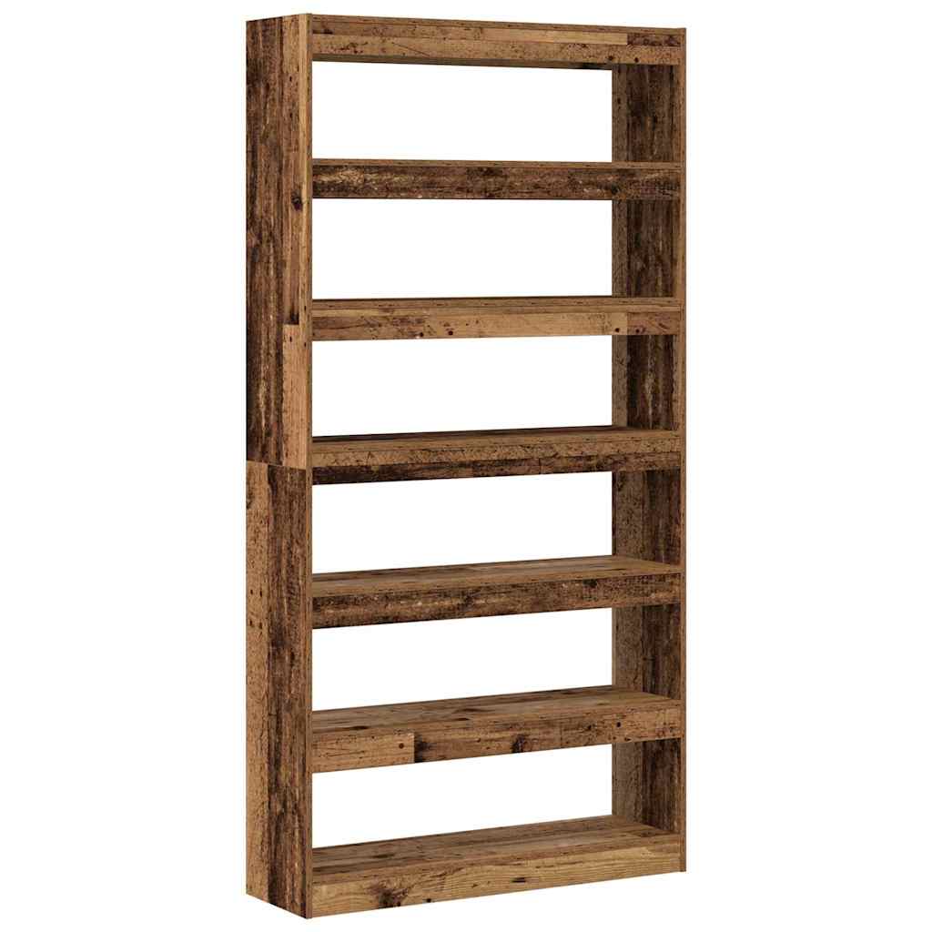 Bokskap 6 nivåer 100 x 30 x 198 cm Konstruert tre Avfallstre