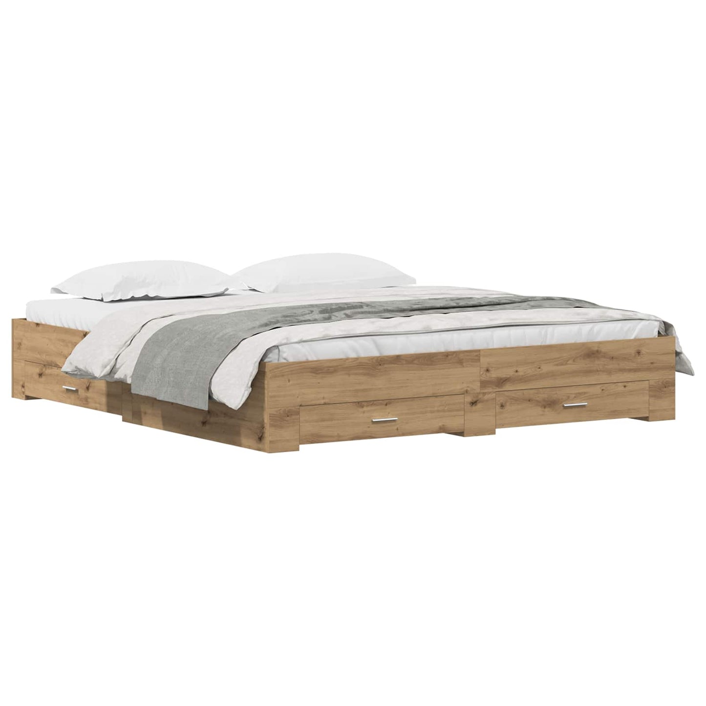 Sengestamme med skuff Artisan Eik 180 x 200 cm Konstruert tre