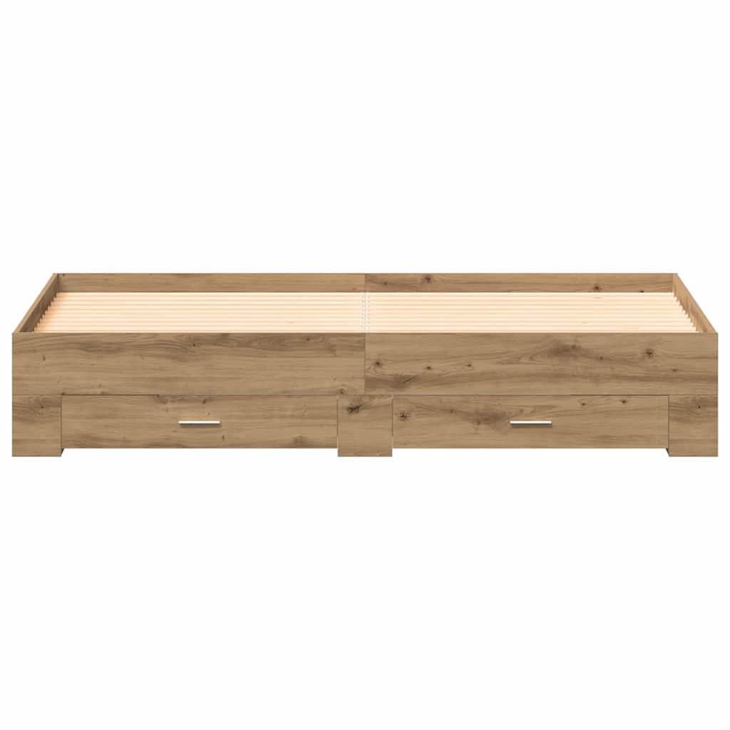 Sengestamme med skuff Artisan Eik 180 x 200 cm Konstruert tre