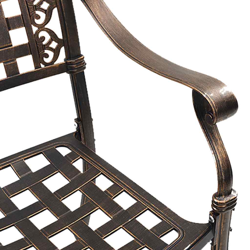 Hage Stol 2 pcs Bronse 55 x 56,5 x 91cm Aluminium