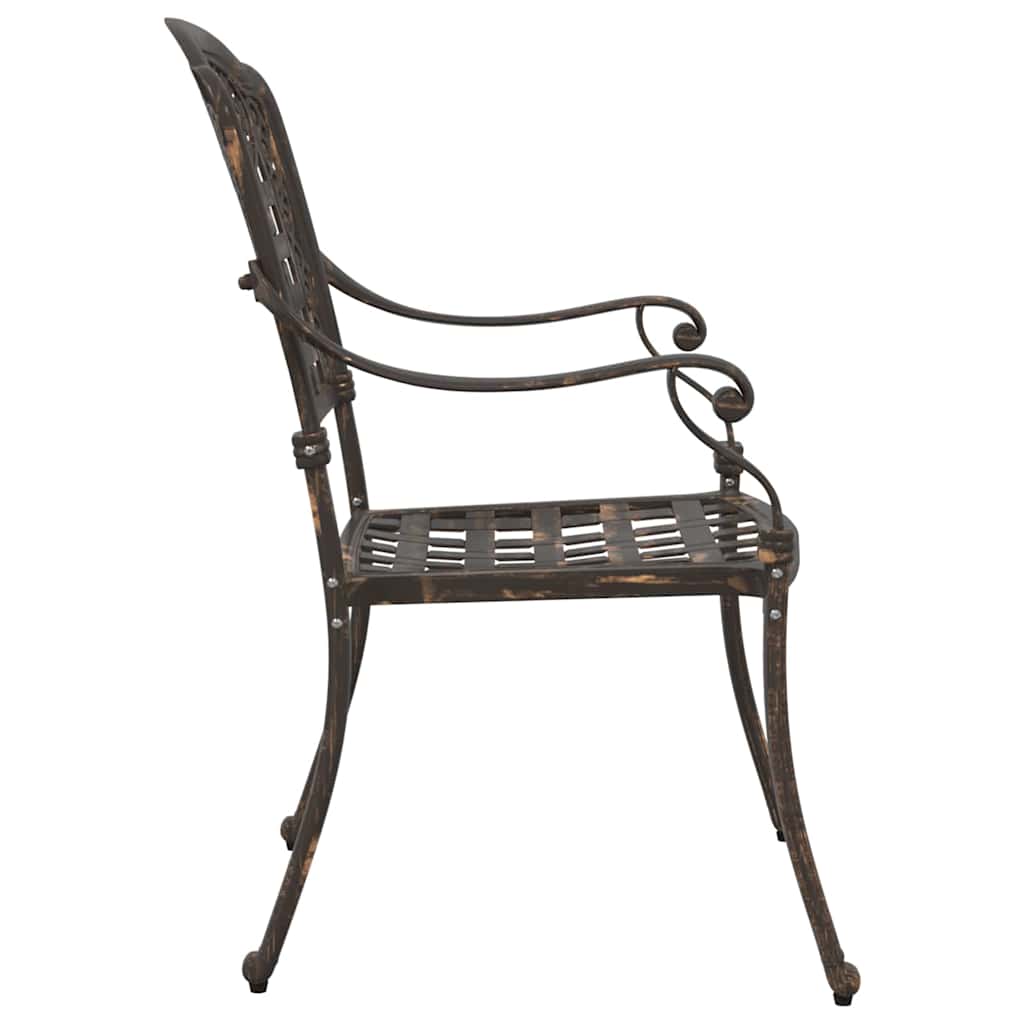 Hage Stol 2 pcs Bronse 55 x 56,5 x 91cm Aluminium