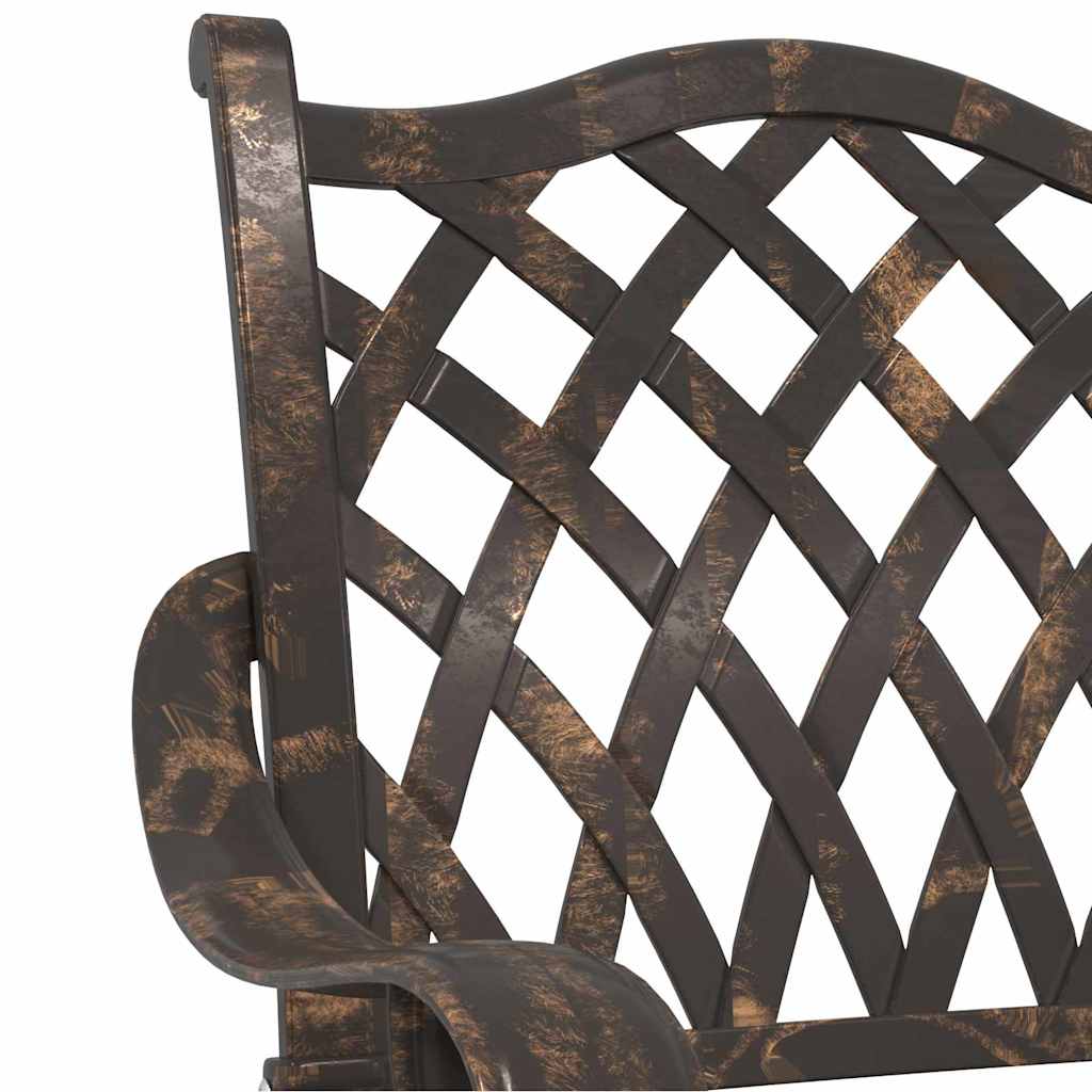 Hage Stol 2 pcs Bronse 56 x 55 x 92.5cm Aluminium