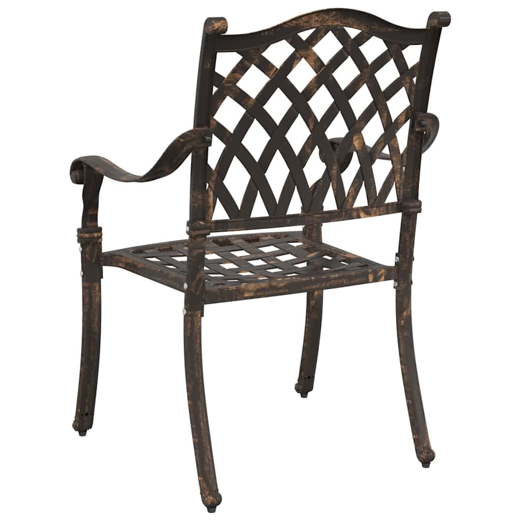 Hage Stol 2 pcs Bronse 56 x 55 x 92.5cm Aluminium