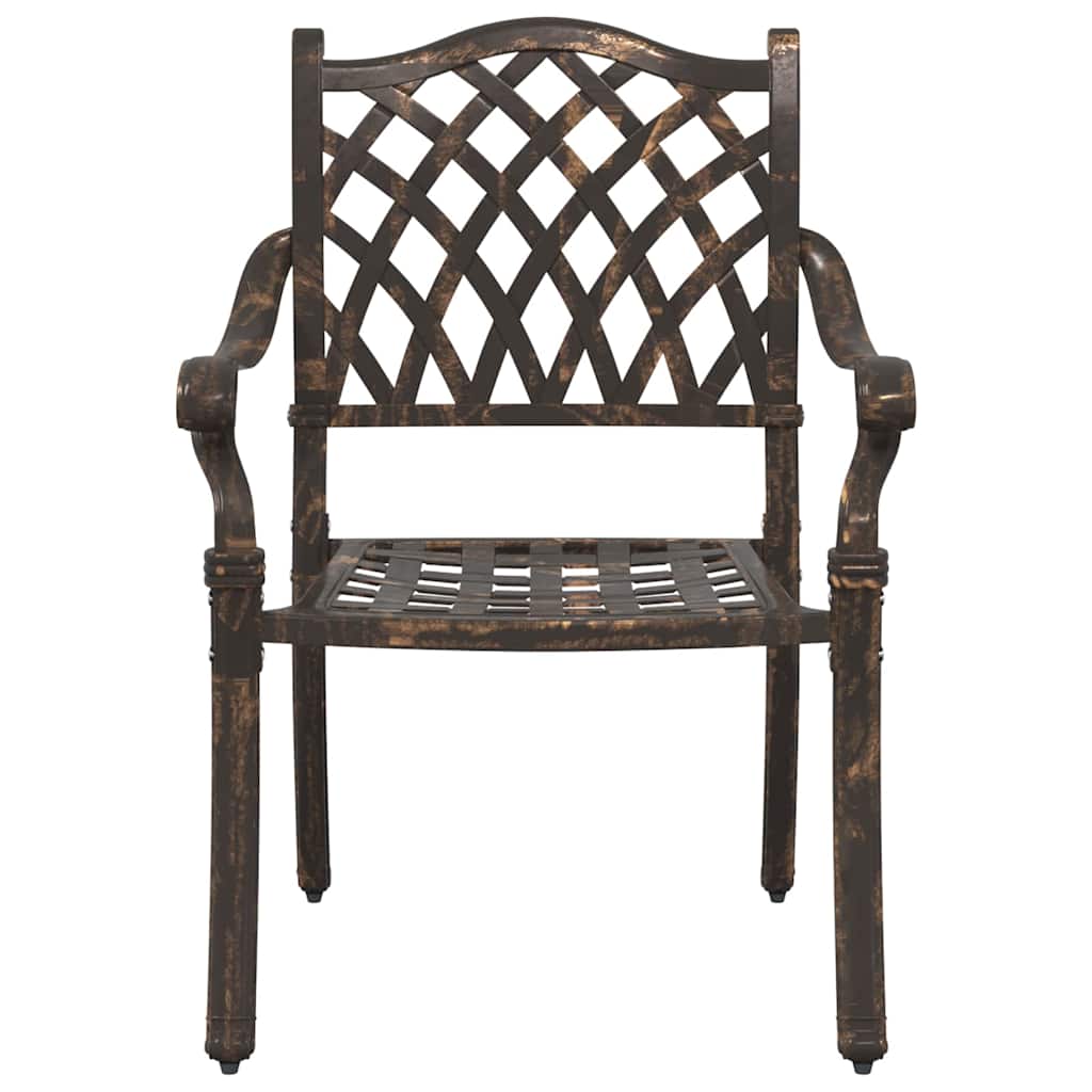 Hage Stol 2 pcs Bronse 56 x 55 x 92.5cm Aluminium