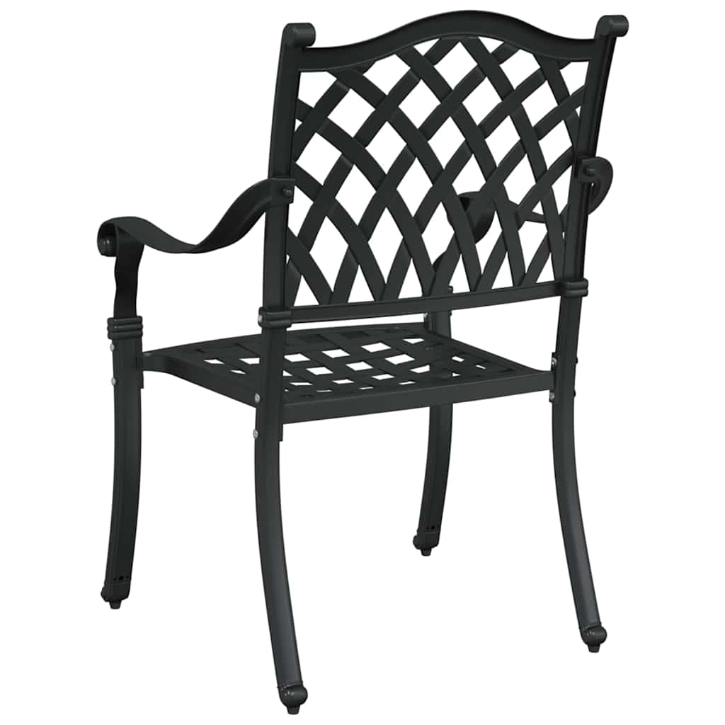 Hage Stol 2 pcs Svart 56 x 55 x 92.5cm Aluminium vidaXL
