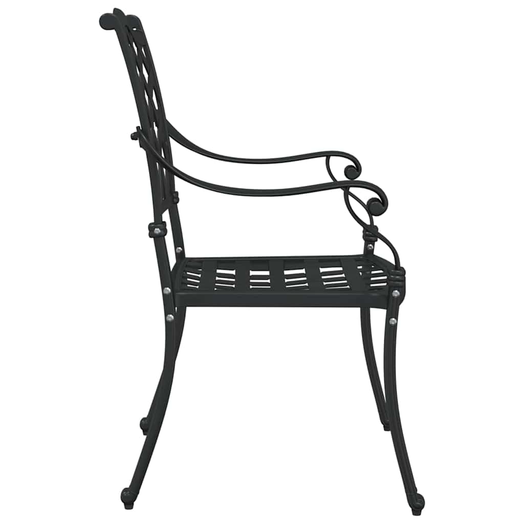 Hage Stol 2 pcs Svart 56 x 55 x 92.5cm Aluminium vidaXL