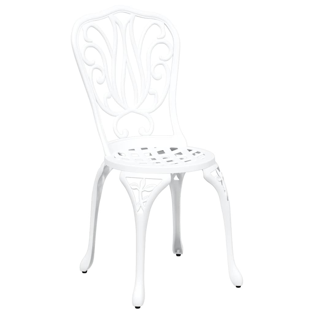 Hage Bistro Sett 3 pcs Hvit Aluminium