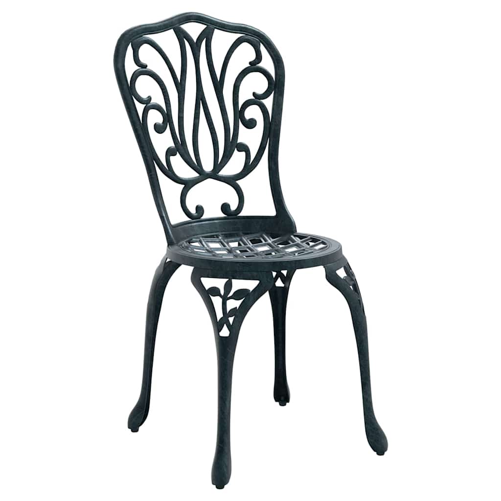 Hage Bistro Sett 3 pcs grønn Aluminium