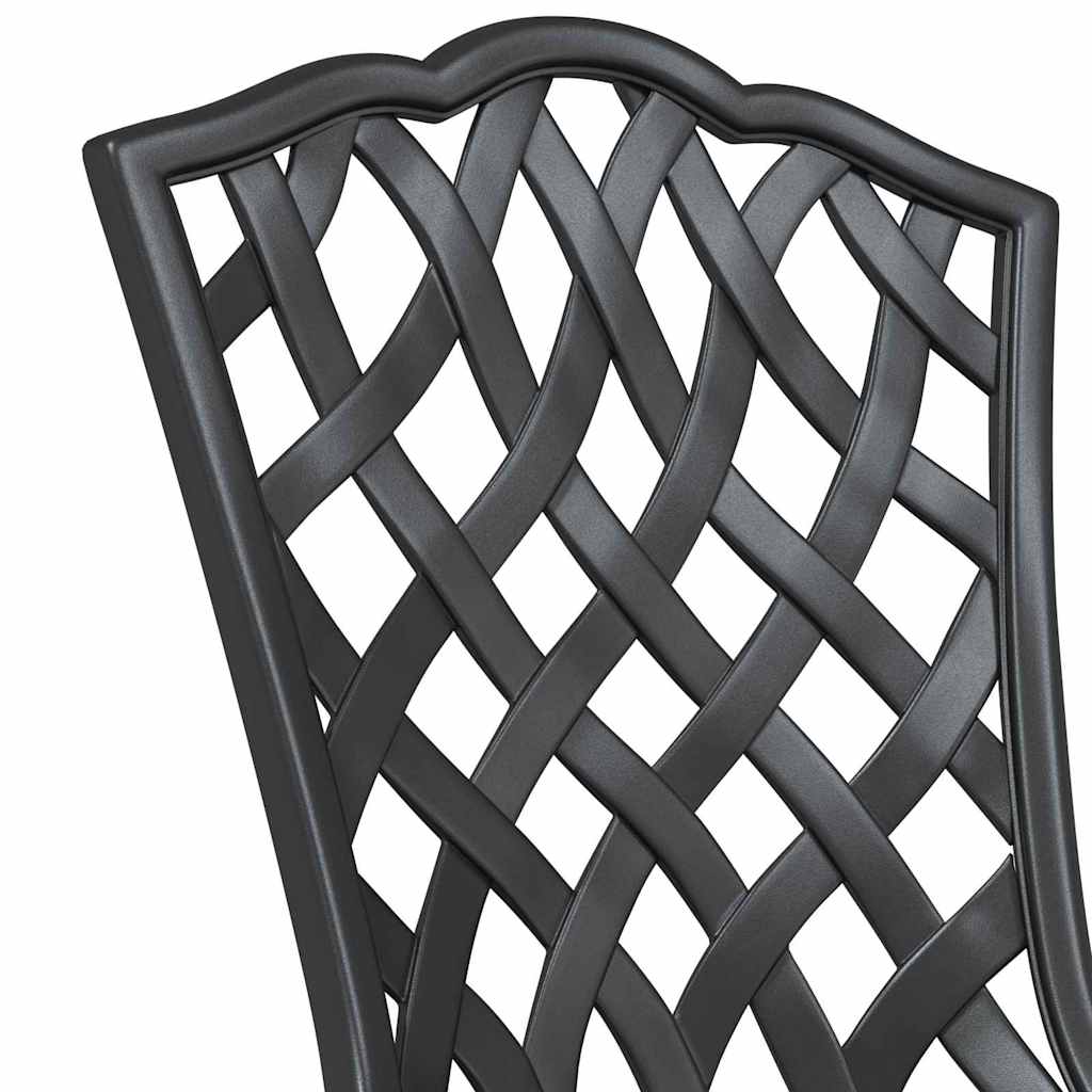 Hage Bistro Sett 3 pcs Svart Aluminium