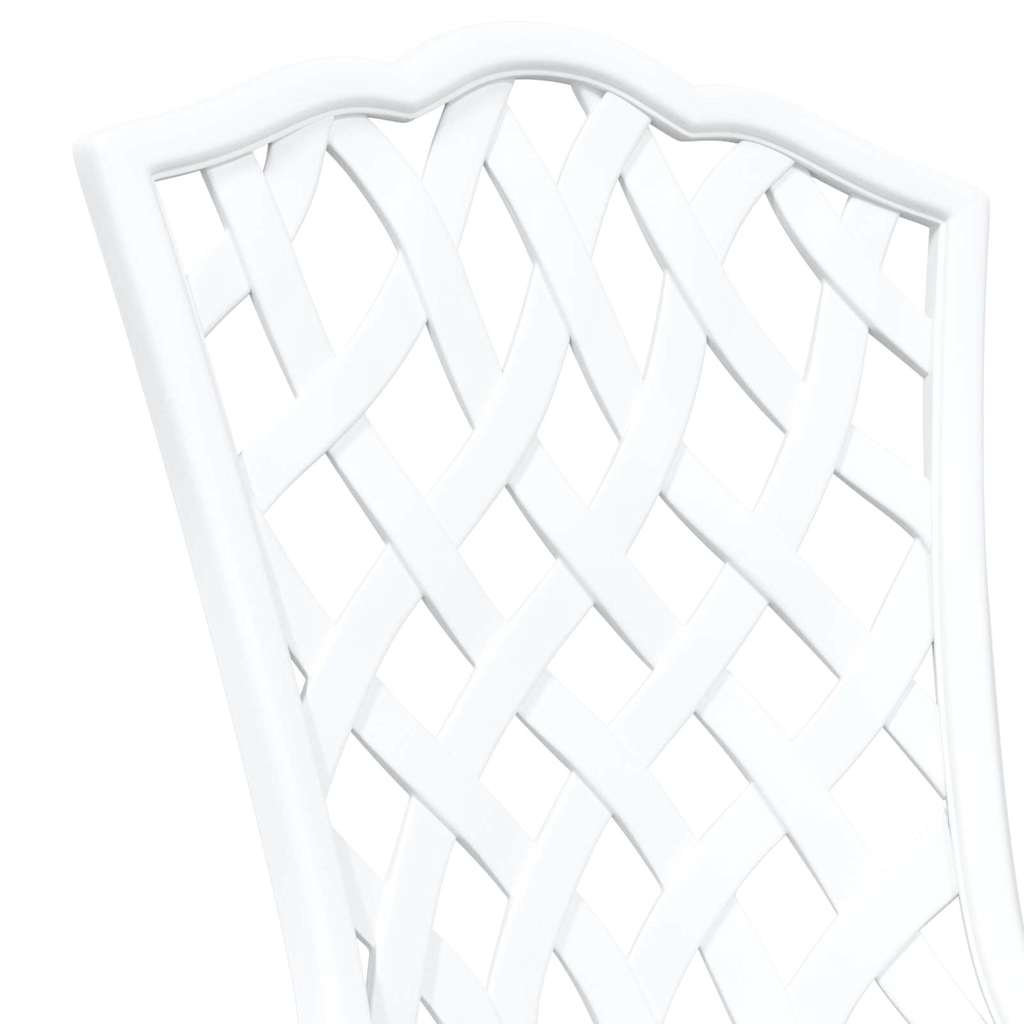 Hage Stol 2 pcs Hvit 39 x 40 x 87cm Aluminium