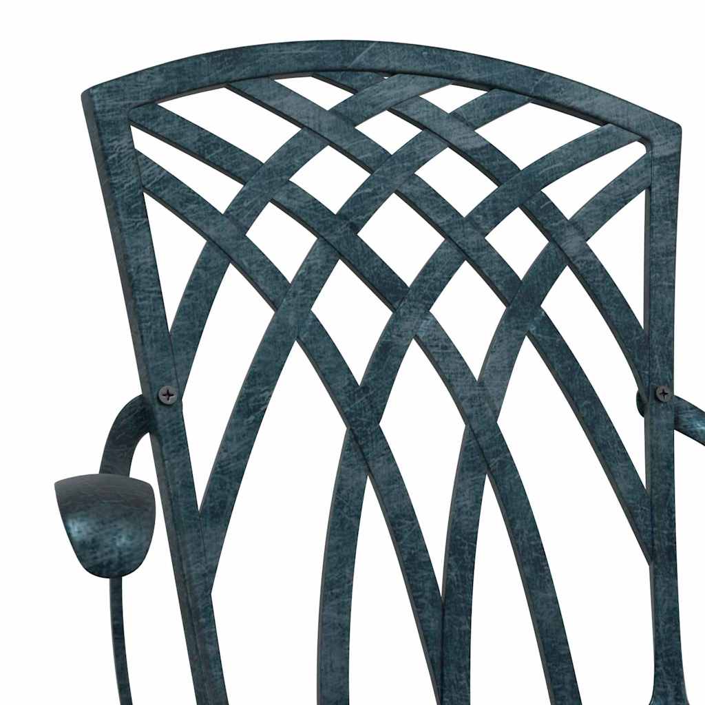 Hage Stol 2 pcs grønn 53 x 51 x 88,5cm Aluminium